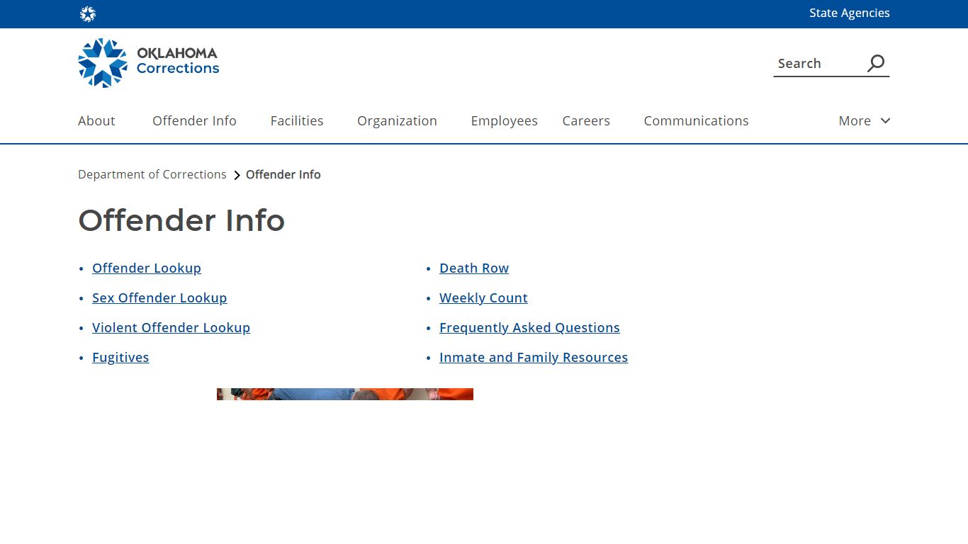 Offender Info - Department of Corrections